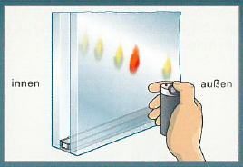 Feuerzeug fuer Erkennung von Glasbeschichtung