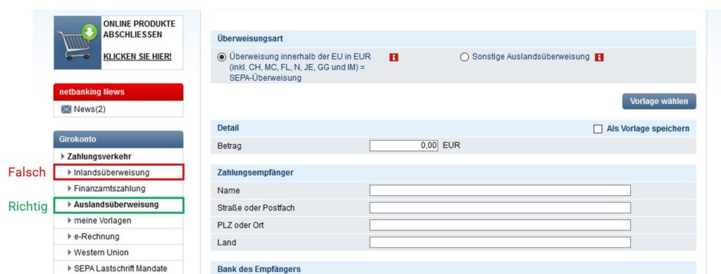 eu-standardueberweisung-erste-netbanking | ExtraSauber Blog