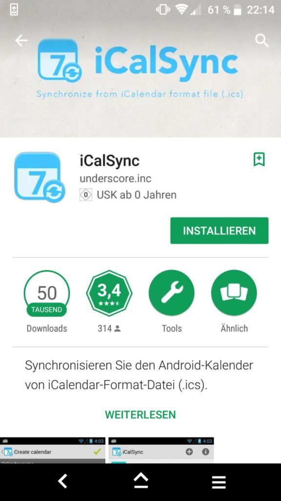 Android iCalSync App